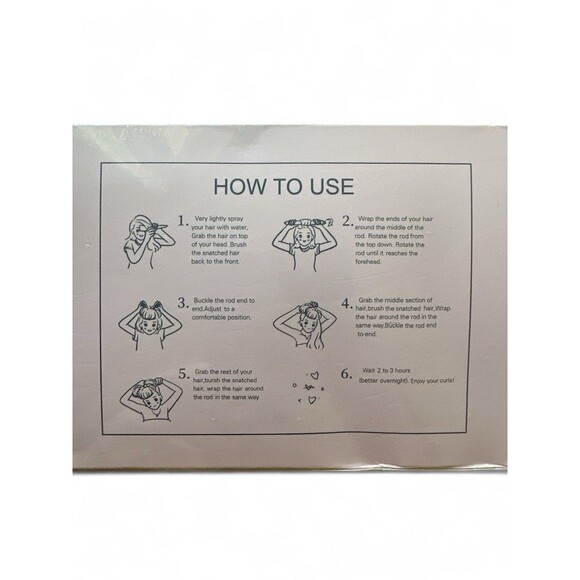 2 Boxes Luckybear Heatless Curling Rods 4pc Overnight Jumbo Flexi Rods & Scarf - Picture 3 of 3